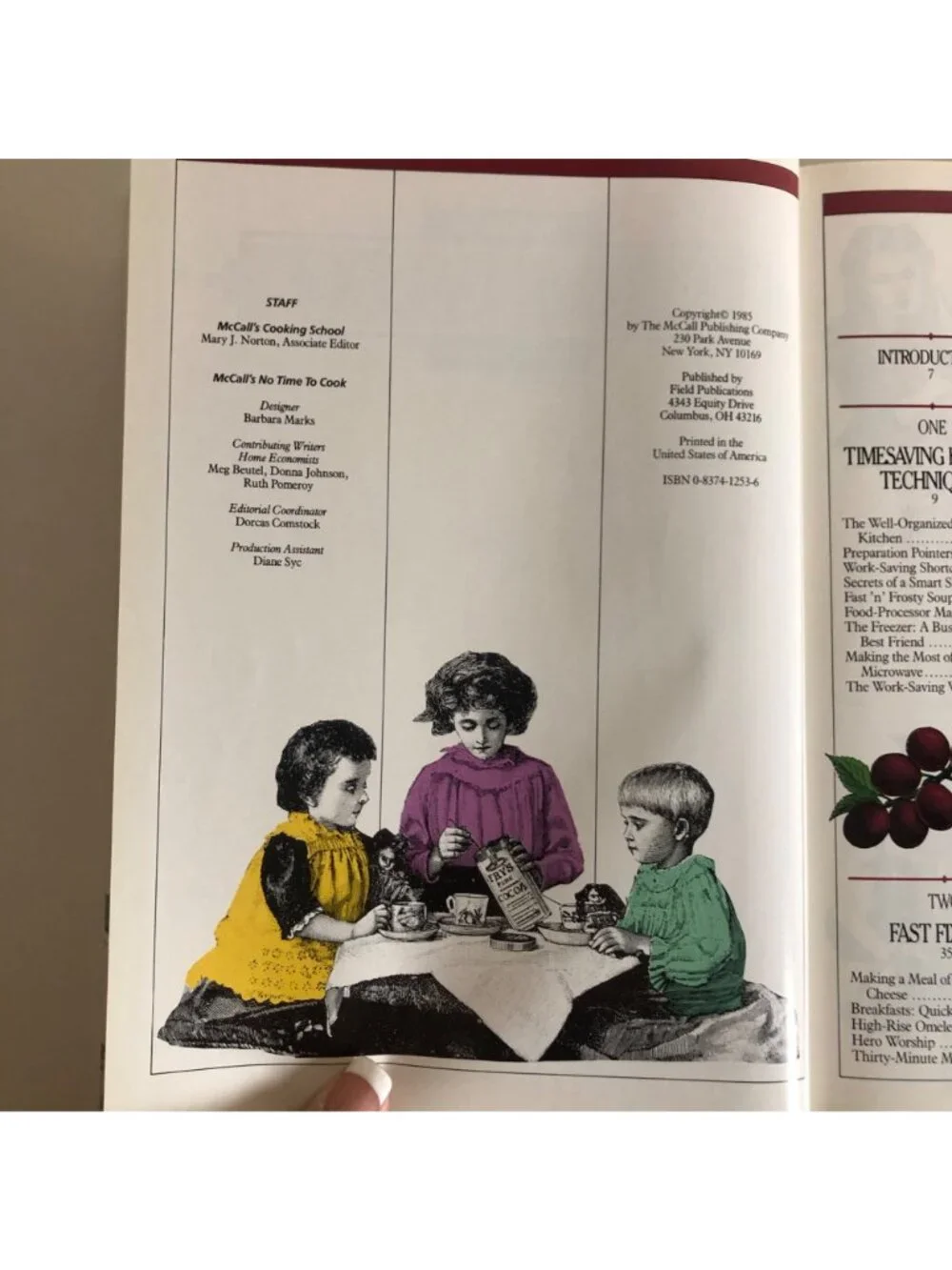 McCalls No Time to Cook Meals in Minutes Hardcover Cookbook 1985
